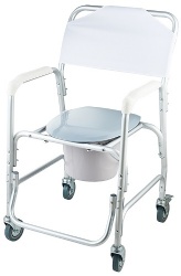 Wheeled Commode Chair