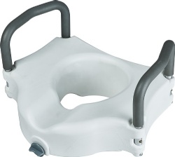 Raised Toilet Seat with Armrest
